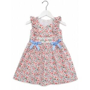 Bonnie Jean Floral Smocked Dress Blue Bow Easter Spring Party Dress Girls 2T